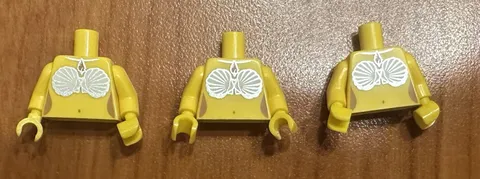 LEGO Series 9 Mermaid Torso Lot x3 973pb1320c01 Seashell Bra Minifigure Parts