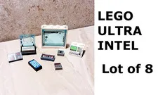 New LEGO ULTRA AGENTS Computer Parts Lot of 8 Printed Sticker Window Screen Phon