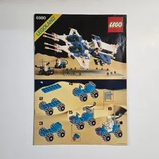 Lego Instruction Manual 6980 Galaxy Commander Space Legoland 1983 Vintage Blue