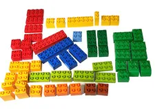 LEGO DUPLO Building Blocks Assorted Shapes, Sizes, and Colors 1lb Lot of 54