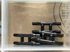 LEGO Parts - Black Bar 3.6L Double with Angled Ends - No 37494 - QTY 5