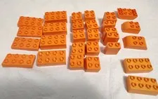 DUPLO BUILDING Bricks Lot Of 28 ORANGE Ty61