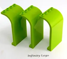 3 LEGO Lime Curved Top Panels 3 x 4x 6 Horse Trailer (41371 6059 2571)