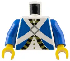 LEGO White Torso Imperial Soldier Blue Uniform Jacket with Black and Gold Trim o