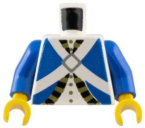 LEGO White Torso Imperial Soldier Blue Uniform Jacket with Black and Gold Trim o