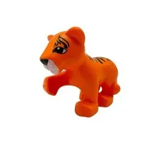 Lego Duplo 2.75" TIGER Minifigure Toy Orange Stripes Wild Cat Animal Zoo Piece