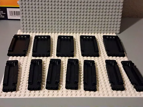 5 Black LEGO Technic Panel Plates 5x11 x1. 7 Black Technic Panel Plates 3x11x1.