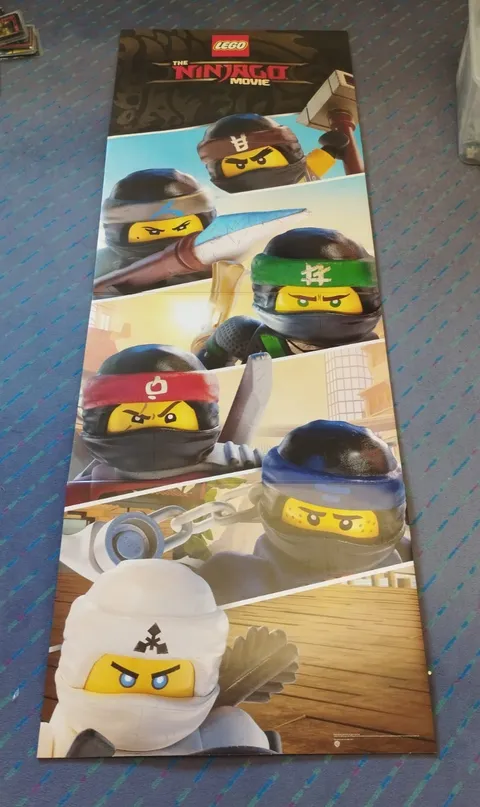 LEGO Ninjago Movie Pillar Advertising Sign Store Display Floor Stand RARE Promotional