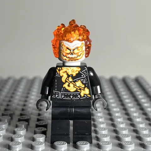 Lego Ghost Rider minifigure SH1095 Johnny Blaze From Set 76335 - 3D