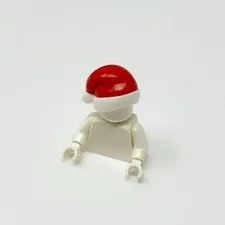 102264pb01 LEGO Minifigure SANTA HAT Cap Christmas Headgear RED (1)