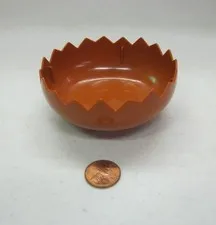 Lego Duplo DINOSAUR BROWN EGG BASE w/ JAGGED EDGE Container Part 61236