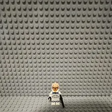 LEGO Star Wars Clone Trooper Minifigure White Armor Orange Helmet Blaster