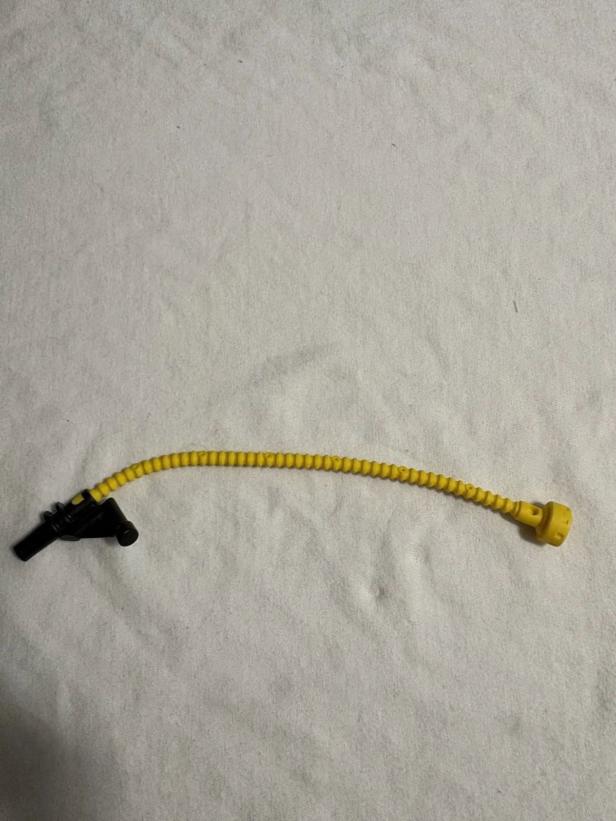 Lego Duplo HOSE YELLOW w/ BLACK END & NOZZLE Gas Fuel Pump Fireman's Water Hose