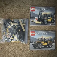 LEGO Technic Forklift/Tow Truck Complete Set w/ Manual Booklet (Set 42079)