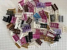 (100+) LEGO Fence Garden Railing Lot- Various Style & Color- Spindle Lattice