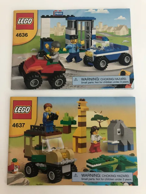 Vintage 1980s Lego Classic 4636 4637 Instruction Manuals No LEGOS Manual Only
