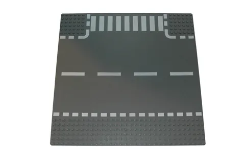 Lego® Street Base Plate Pad 32x32 T Crossing BLUISH GREY