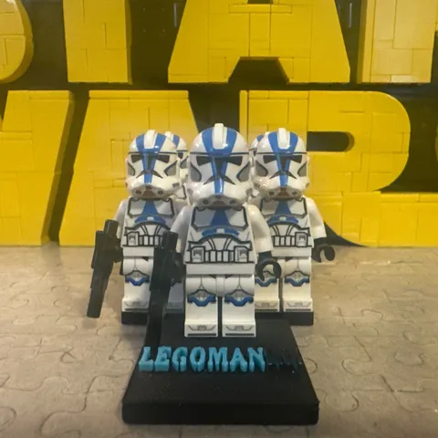 Lego Star Wars 501st Legion Clone Troopers No Holes 5-pack Minifigures