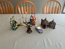 Lego Harry Potter Lot. Quidditch Pitch, Whomping Willow, Hagrid Hut, and Ford.