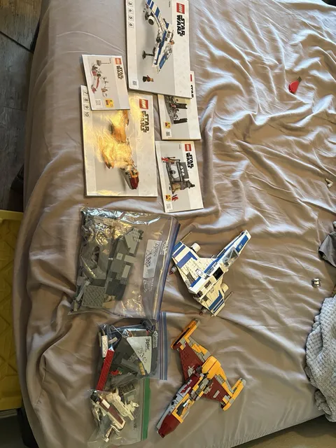 Lego Star Wars Lot All Sets Are Complete With Directions NO Minifigures