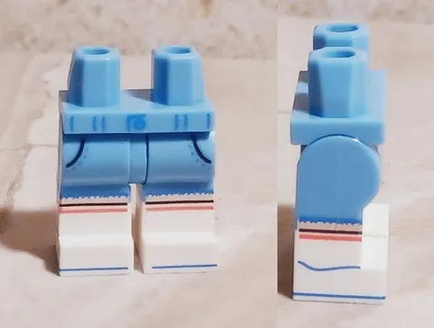 New LEGO Shorts LEGS Shoes Tennis Cutoff Blue Tube Socks CAUCASIAN Peachie Flesh