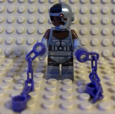 LEGO Cyborg CMF w/ Purple Chain Accessories