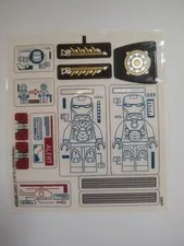 LEGO 76007 - Super Heroes - Iron Man: Malibu Mansion Attack - STICKER SHEET