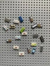 Lego Lot of 20 1x2 Tiles with printed pattern design combine shipping to save 3