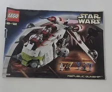 LEGO Star Wars 7163 Republic Gunship Instruction Manual Book Only 2002