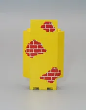 LEGO #2345pb02 Panel 3x3x6 Pirate Corner Wall Yellow w Red Bricks 6276 6259 1795