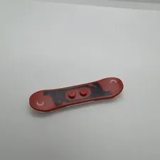 Lego Snowboard Part No 46203c01pr0002. Red & Black