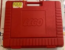 Vintage 1984 Red Interlego Hard Plastic LEGO Portable Carrying Storage Case Box