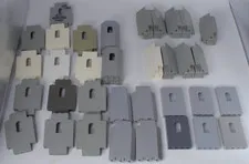 Vintage LEGO Lot of 34 Castle Walls Light Gray, Gray and White  Panel Walls