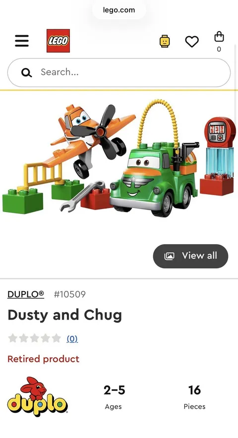 LEGO Duplo Disney Planes Dusty & Chugg 100% Complete Set plus two planes extra 