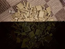 Gallon Size Bag of Bulk Tan Lego Pieces