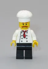 LEGO City Town Hot Dog Chef Vender mustache  minifigure 30356
