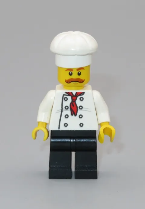 LEGO City Town Hot Dog Chef Vender mustache  minifigure 30356