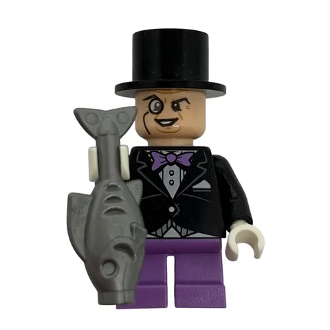 LEGO DC Super Heroes The Penguin Minifigure sh031 Black Tuxedo Short Legs Fish