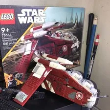 LEGO Star Wars NO MINIFIGURES 75354 Coruscant Guard Gunship Ship & Manuel Only! 