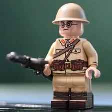 LEGO Minifig Co. Custom WW2 Japanese Soldier With BrickArms SMG