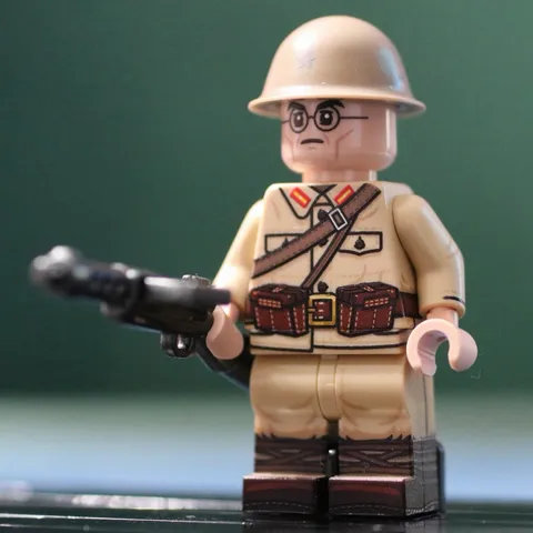 LEGO Minifig Co. Custom WW2 Japanese Soldier With BrickArms SMG