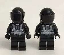 LEGO Blacktron I Minifigure sp001 Space Astronaut Vintage Original Lot of 2