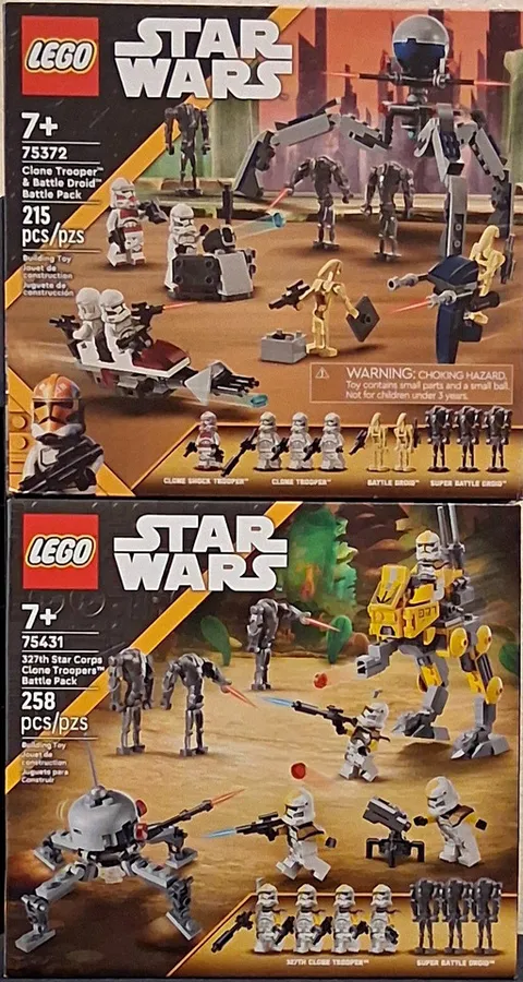LEGO Star Wars 75431/ 75372 Clone Trooper & Battle Droid Battle Pack 215pcs