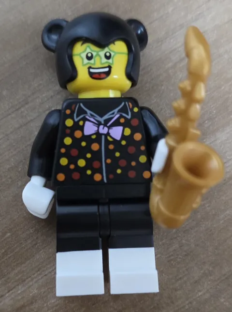 Lego Black Cat Girl Costume Minifigure w/ Sax BAM 2023 Halloween - NEW