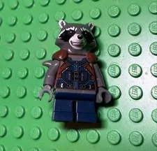 LEGO Rocket Raccoon Minifigure Dark Blue Outfit sh384 Guardians of the Galaxy