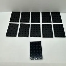 LEGO® Part # 3032 Black 4x6 Plate Lot Of 11