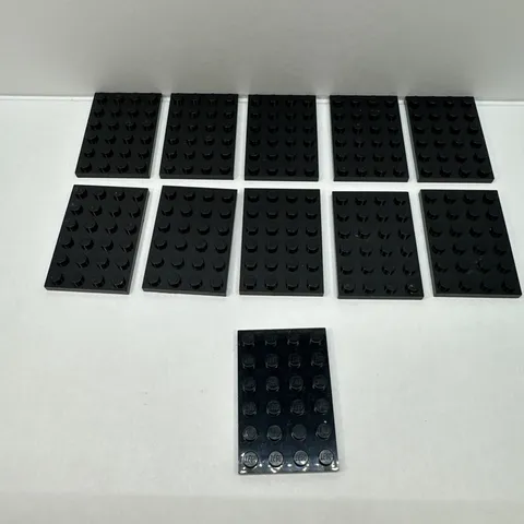 LEGO® Part # 3032 Black 4x6 Plate Lot Of 11