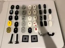 LEGO Castle Wall Pieces Vintage Parts Lot Gray/Black Stone Castle Kingdom