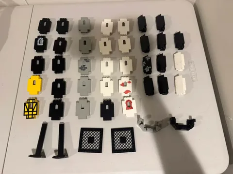 LEGO Castle Wall Pieces Vintage Parts Lot Gray/Black Stone Castle Kingdom