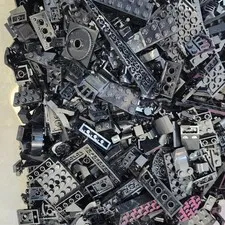 Bulk Lego: Black - Sorted By Color 15oz, Bricks, Flats, Studs, Angles, Baseplate